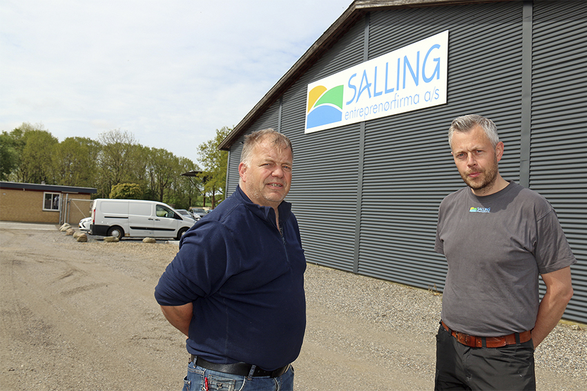 Gregers Frederiksen (til venstre) og Heine Jørgensen ejer i fællesskab Salling Entreprenørfirma med masser af opgaver til de omkring 40 medarbejdere.