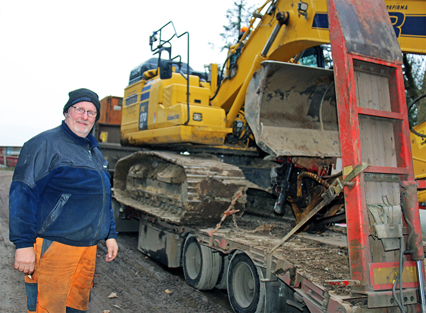 Første gang, Jan Rosborg købte helt ny gravemaskine, blev det en Komatsu PC170, som stadig spiller en vigtig rolle hos JR Entreprenør.
