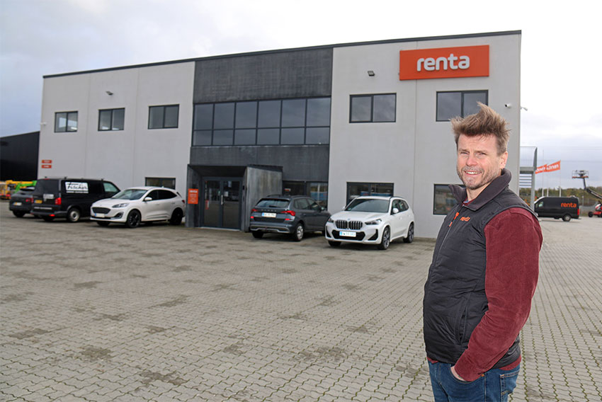 Jeppe Hansen har ansvar for, hvilke maskiner, der købes ind til Renta med nu 15 afdelinger rundt om i landet. Her er det afdelingen i Brabrand ved Aarhus.
